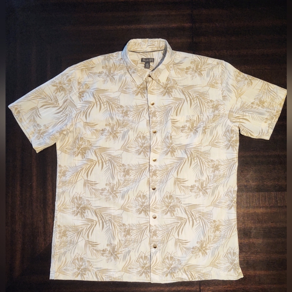 Van Heusen Mens Hawaii Button Up Short Sleeve Shirt